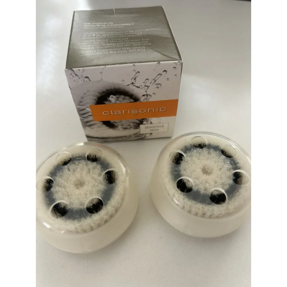 Clarisonic Sensitive Brush Head Replacement 2 Pack OS White New Twin Pack